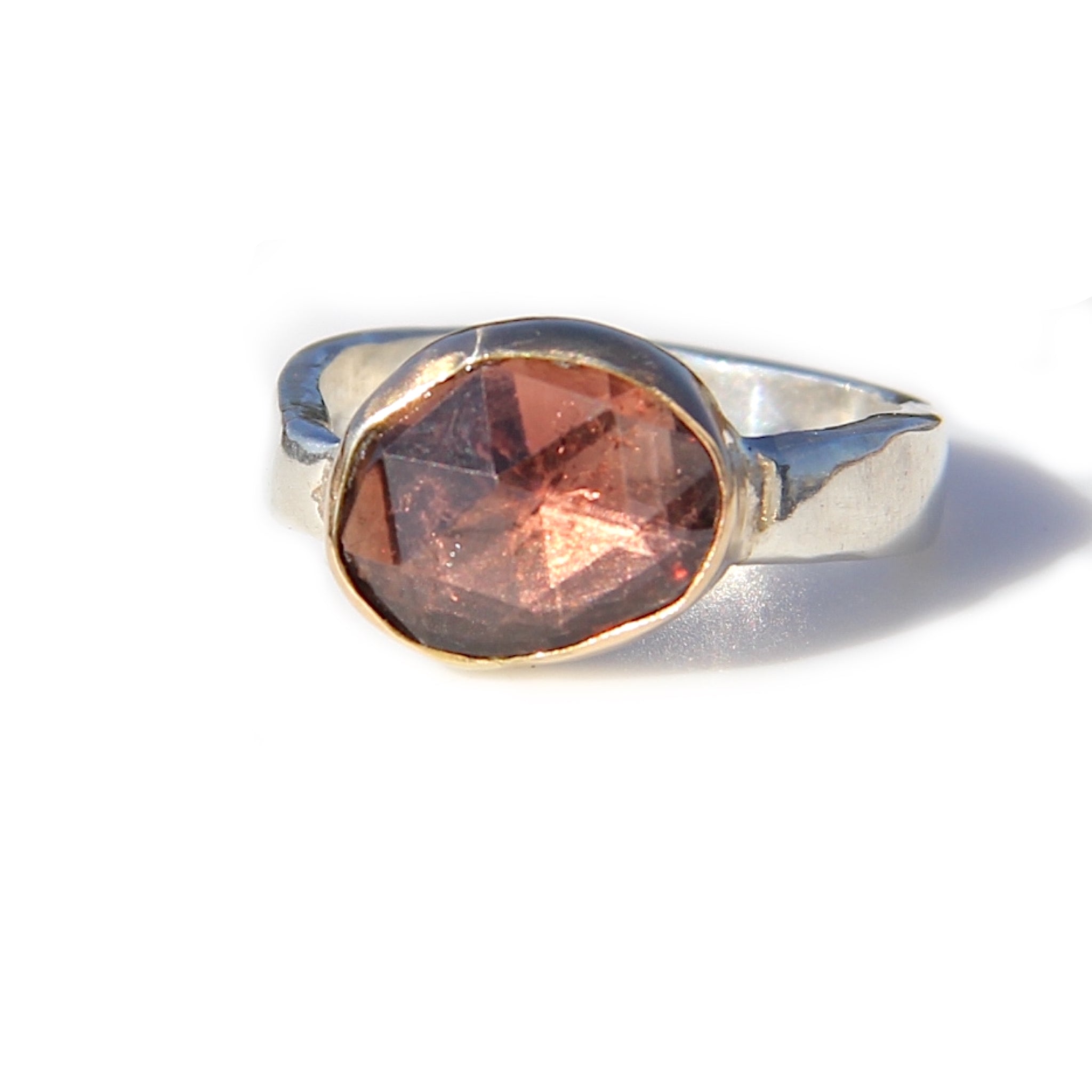 Deep pink Tourmaline ring