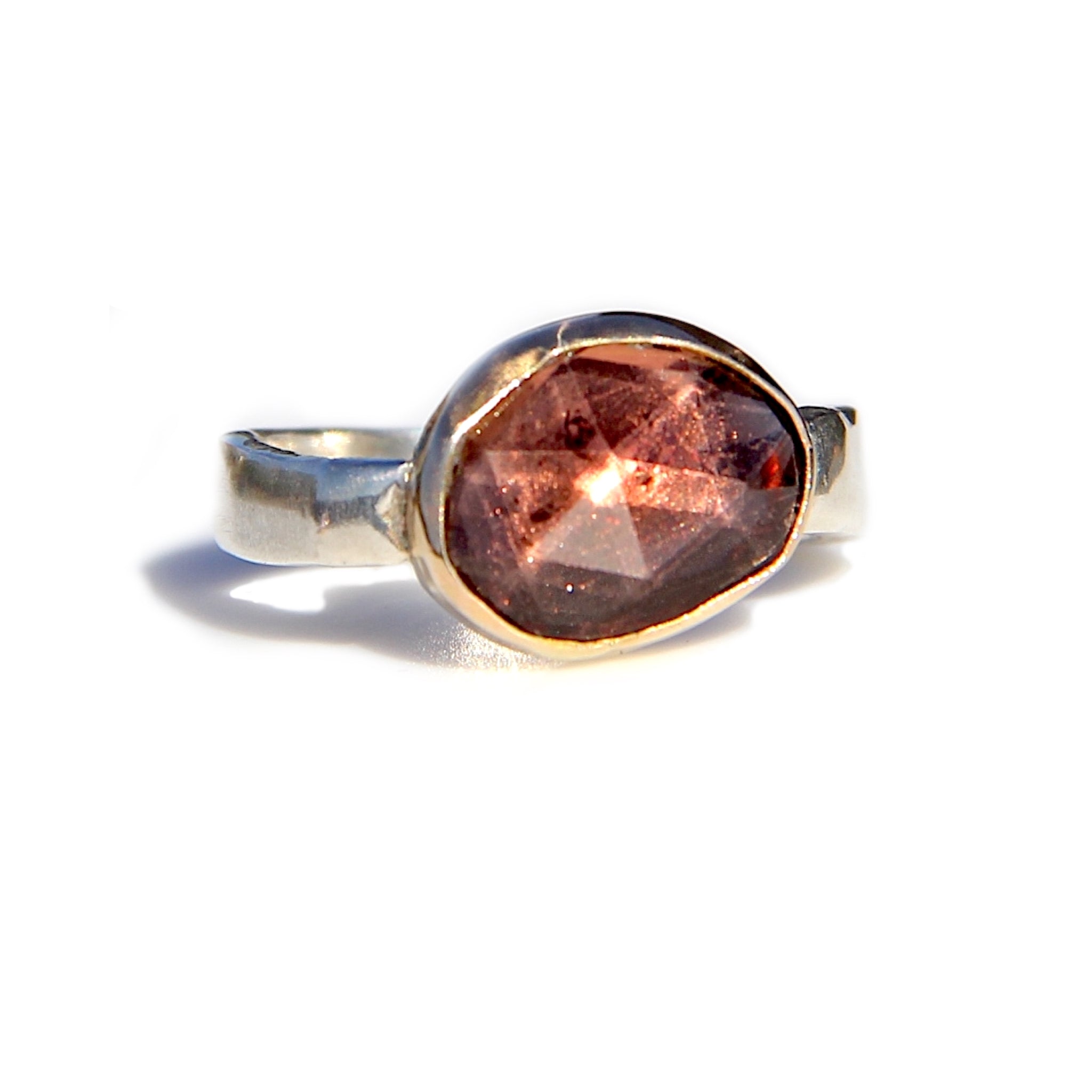 Deep pink Tourmaline ring