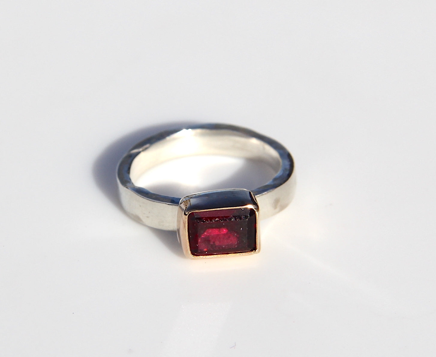 Rectangle Garnet Ring