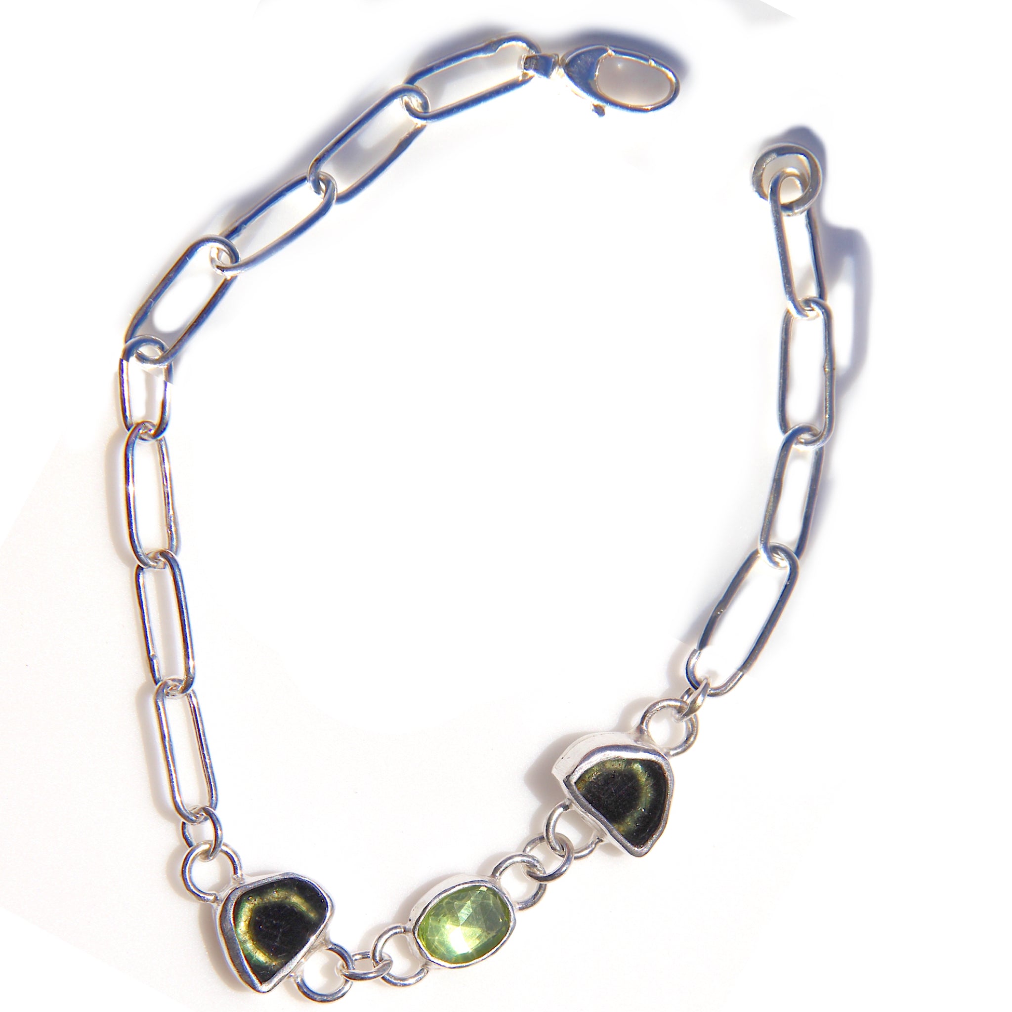 Green Tourmaline + Peridot Bracelet