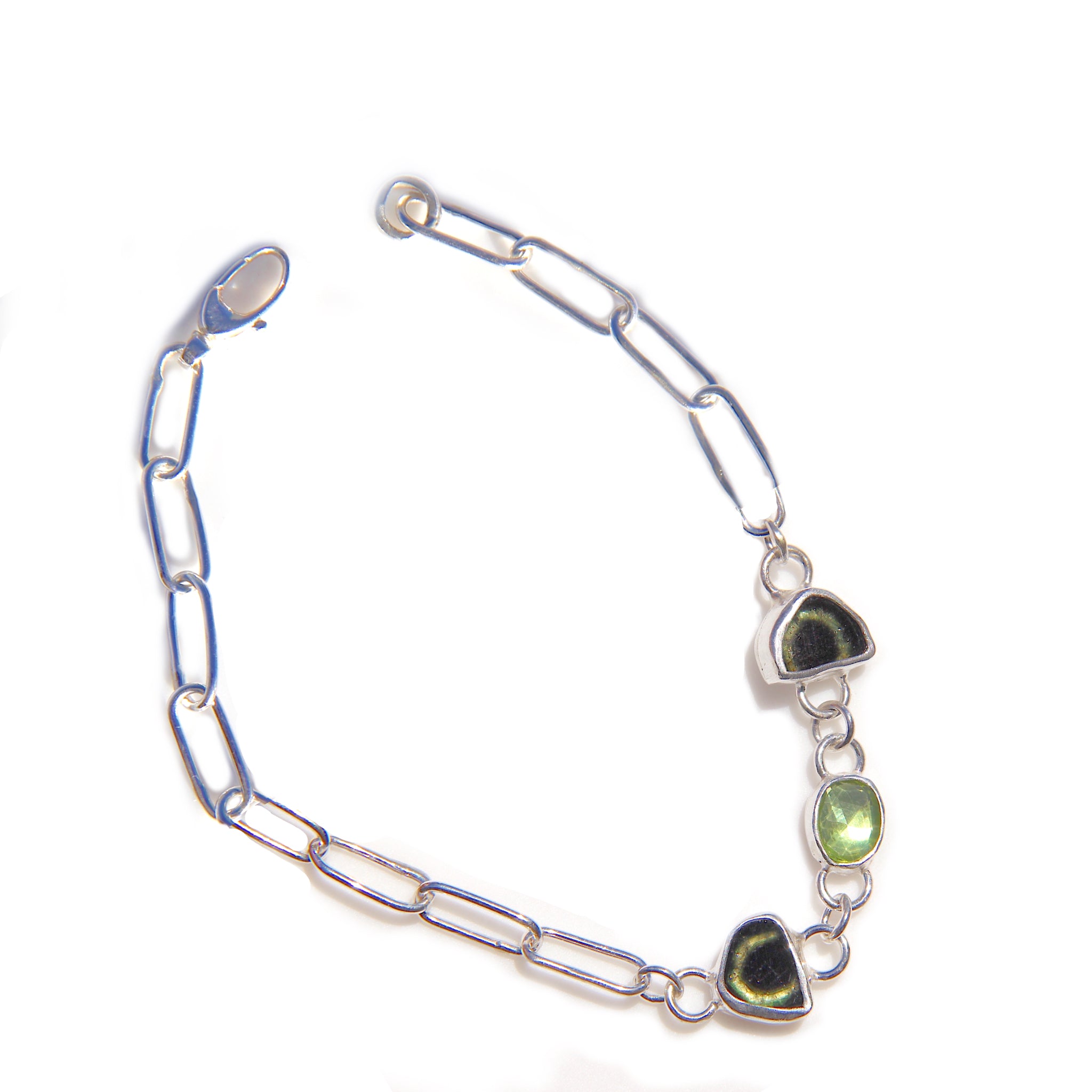 Green Tourmaline + Peridot Bracelet