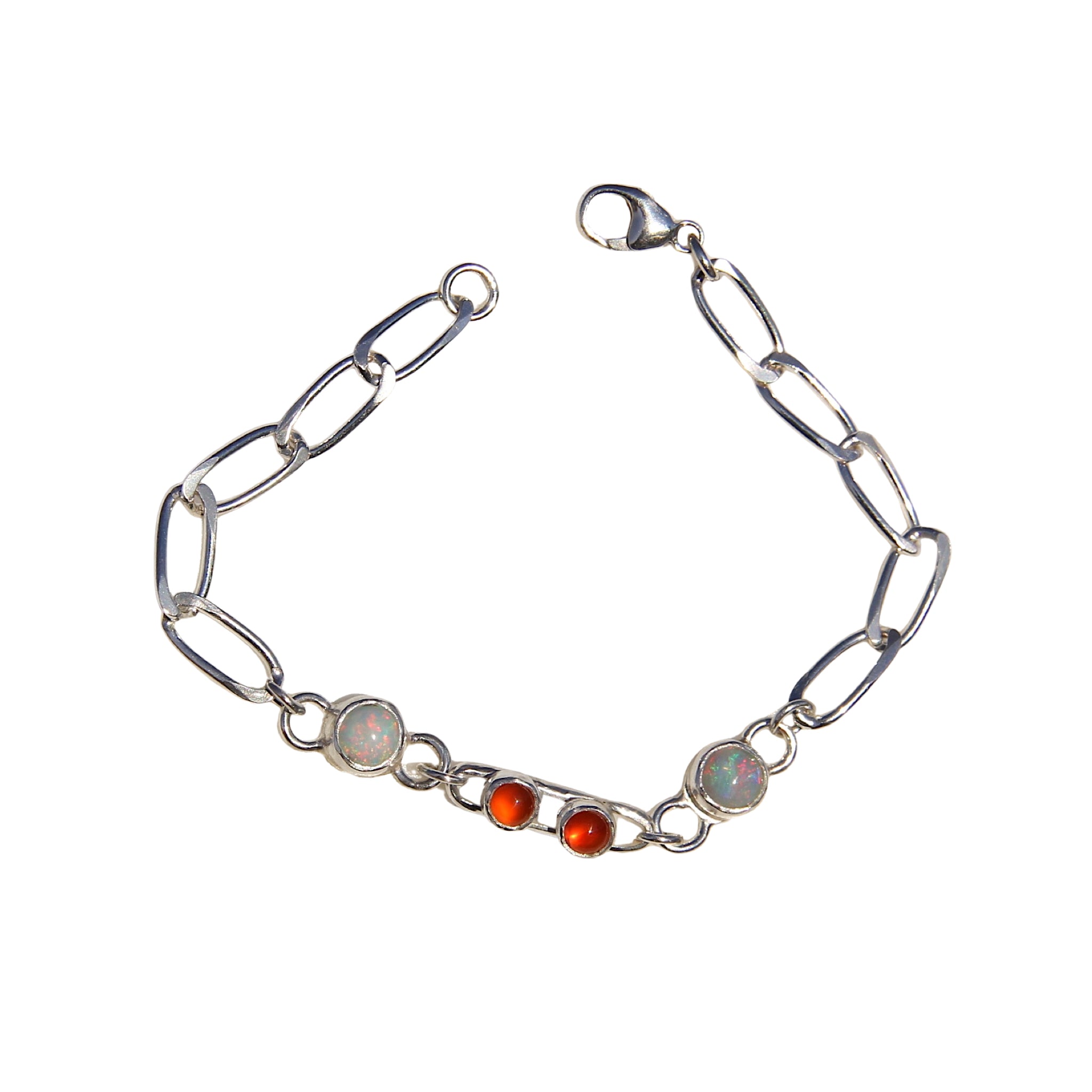 Double Opal Double Carnelian bracelet