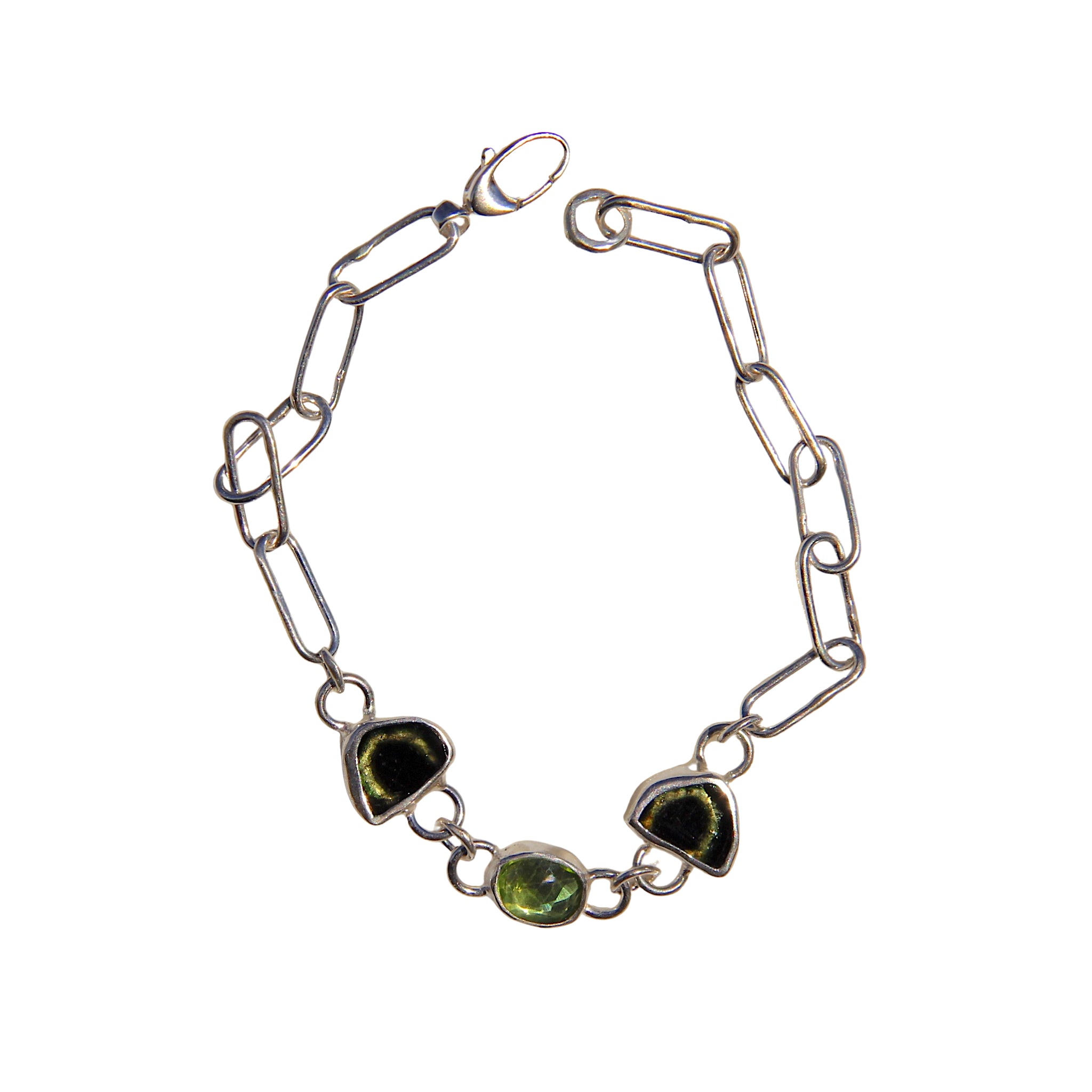 Green Tourmaline + Peridot Bracelet